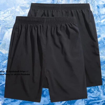 Pantalones Cortos Transpirables de Verano Para Hombre Informales Cintura Elástica Secado Rápido Deportes GIMNASIO Hogar Reino Unido Foto 1 de 4
