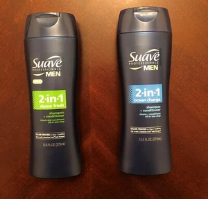 New Suave Professionals Men 2 in 1 Shampoo & Conditioner 12.6 oz. + Panthenol - Picture 1 of 5