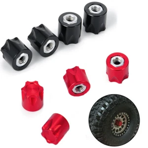 Buje de tapa central de llanta de rueda de tuerca M4 de aluminio 4 piezas para oruga RC 1:10 SCX10 TRX-4 - Imagen 1 de 12