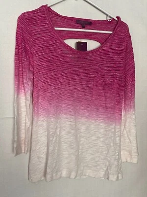 Top ligero Z by ZOBHA talla S rosa y blanco intenso con recorte trasero mangas largas Foto 1 de 3