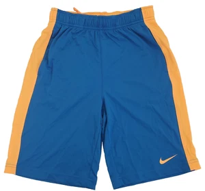 Nike DRI-FIT Blue & Orange Boys Medium Basket Ball Balling Training Gym Shorts - Picture 1 of 5