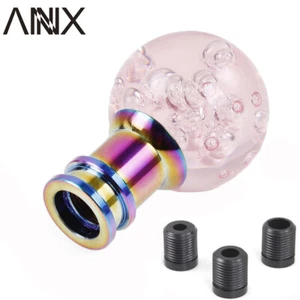 Shift Knob 33mm Ball Manual Transmission Gear Shift Knob Acylic Crystal Bubbles - Picture 1 of 12