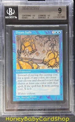 MTG Stronghold 1998 Dream Halls BGS 9.0Q++ (Quad++) MINT English STH Rare - Image 1 of 4
