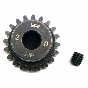 Yeah Racing MG-32008 HD Steel 5mm Bore Motor Pinion Gear 32 Pitch 20 Teeth - Picture 1 of 2