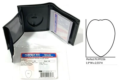 PERFECT FIT 105 RECESSED HIDDEN BADGE & ID HOLDER BIFOLD LEATHER WALLET B1548 - Image 1 of 4