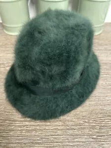 Sombrero cubo mullido suave verde Kangol vintage años 60 - Imagen 1 de 11