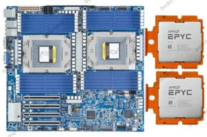 Gigabyte MZ73-LM0 (rev. 2.0) DDR5 Server Mainboard mit 2x AMD EPYC 9554 CPU - Bild 1 von 5