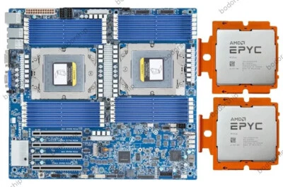 Gigabyte MZ73-LM0（rev. 2.0) DDR5 Server Motherboard With 2x AMD EPYC 9554 CPU - Image 1 of 4