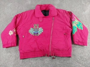 Vintage Bogner Bora Bora Pink Insulated Embroidered Womens Ski Jacket 14 - Picture 1 of 24