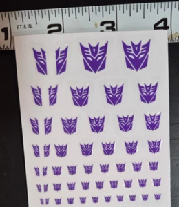 Transform Decepticon Insignia Purple White Clear Border Sticker Decal CHUG MP - Picture 1 of 1