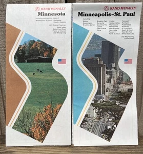 Vintage Minnesota & Minneapolis - St. Paul Road Maps w/ Special Features USA - Bild 1 von 7