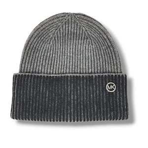Michael Michael Kors Gris Carbón Acanalado Gorro Dije Mezcla Lana - Imagen 1 de 7
