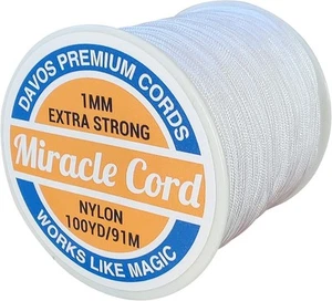 1mm Nylon Cord Multi-Use Extra Strong Braided Thread Jewelry 100 yards, White - Picture 1 of 6