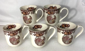Tazzine/tazze da caffè vintage Johnson Bros Autumn Monarch ~ set di 5 ~ Inghilterra 1883 - Foto 1 di 10