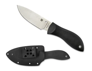 Spyderco Knives Moran Black Fixed Blade Knife VG-10 FB02P - Picture 1 of 3
