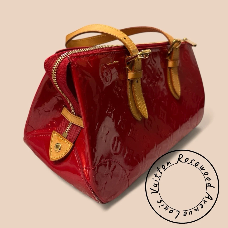 Bolsa de ombro Louis Vuitton monograma Vernis Rosewood Avenue em Pomme d’amour - Imagem 1 de 4