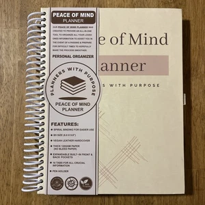 NEU Seelenfrieden Planer Planer mit Zweck, spiralgebunden B5 veganes Leder - Bild 1 von 4