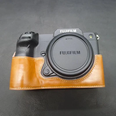 Media funda de cuero para cámara Fuji GFX100S/50SII Fujifilm cubierta de agarre protectora Foto 1 de 2