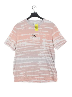 Puma Women's T-Shirt L Multi Striped 100% Cotton Short Sleeve Round Neck Basic - Image 1 of 4