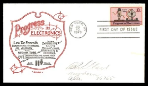 Mayfairstamps US FDC 1973 Progress in Electronics De Forest Audions First Day Co - Picture 1 of 2