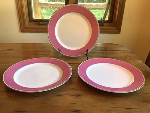Kate Spade Lenox Market Street Pink 11-1/2" Dinner Plates Set Of 3 RETIRED~ New - Picture 1 of 5