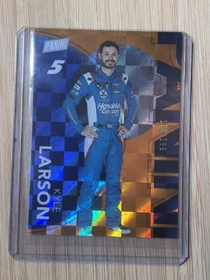 Kyle Larson 2023 Panini National VIP Convention /199 Orange Checkerboard #59 SSP - Image 1 of 3