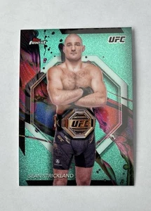 2024 Topps Finest UFC - Common Sean Strickland #43 Aqua Glitter Refractor - Imagen 1 de 2