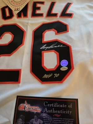 boog powell autógrafo inscrição Mvp 70 autêntico Majestic Sports Integrity... - Imagem 1 de 4