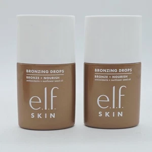 Lot Of 2 Elf SKIN Bronzing Drops, Liquid Bronzer Face & Skin, Copper Gold No Box - Picture 1 of 5