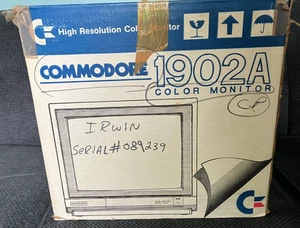 Commodore 1902A Kolorowy monitor z pudełkiem, kablami i instrukcją obsługi - NIEPRZETESTOWANY W STANIE, W JAKIM JEST - Zdjęcie 1 z 20