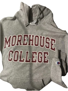 Sudadera con Capucha Vintage Años 90 Champion Morehouse College Tigres Gris Talla Mediana - Imagen 1 de 4