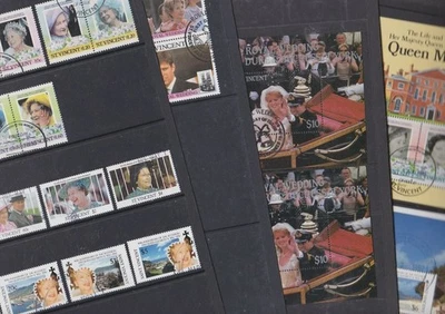 St Vincent 1985-93 Used Queen Mother Elizabeth Royal Wedding Prince Andrew York - Image 1 of 4