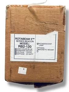 RARE Whelen ROTABEAM II Series Beacon Model RB2-120 Blue - Picture 1 of 7