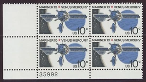 US Postage - 1975 Space Issue - SC# 1557 Plate Block of 4 Mint NH OG - Picture 1 of 2