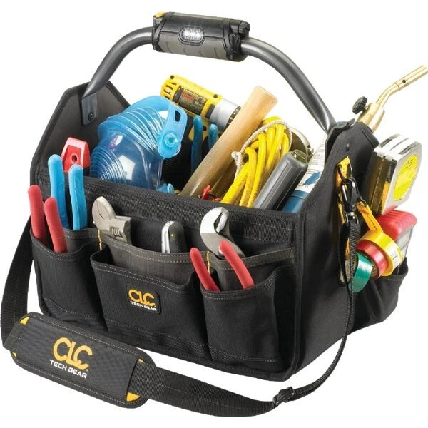 (1)-CLC Tech Gear W/Handle 22-Pocket 15 In. LED Lighted Tool Tote L234 - Image 1 of 1