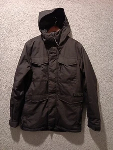 Burton Jacket Mens Sz M Black Covert Living Linin Ski Snowboard Hooded - Picture 1 of 9