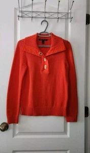 Suéter Grueso Para Mujer Ralph Lauren Tejido Rojo Ojo y Gancho Cierre de Metal S - Imagen 1 de 9