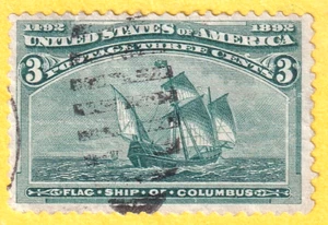 jis36 US BRIEFMARKE SC# 232 3c 1893 GEBRAUCHT 981 - Bild 1 von 2