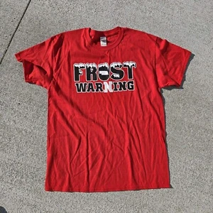 Nebraska Football rotes T-Shirt Herren Größe Lg rot kurzarm Frostwarnung - Bild 1 von 8