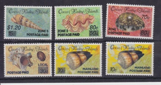 COCOS (Keeling) ISLANDS SG 234-239 MNH MINT STAMP SET 1990 OVERPRINTS OPTD - Image 1 of 1
