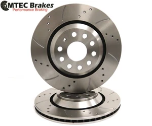 DISCHI FRENO POSTERIORI VW GOLF MK5 R32 AUDI S3 SEAT LEON CUPRA R FORATI SCANALATI 310mm - Foto 1 di 4