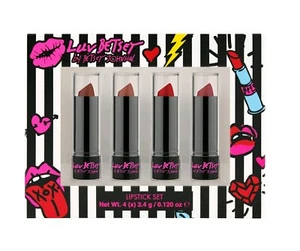 Juego de lápices labiales BETSEY JOHNSON cosméticos 4 tonos NUEVO maquillaje vegano Luv Betsey - Imagen 1 de 3