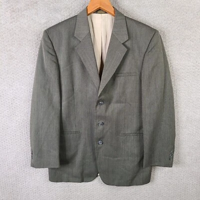 J Ferrar Jacket Men 38R Brown Woven Blazer Worsted Wool Blend 3 Button Suit Coat - Image 1 of 4