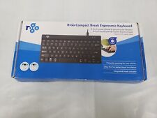 New ERGOGUYS r-go Compact Break Ergonomic WIRED Ultrathin Keyboard LED Indicator