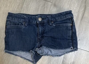 BCBGeneration Women’s Dark Wash Sz 25 Denim Shorts Cut Off - Picture 1 of 5