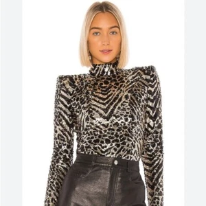 Zhivago When The Sun Went Down Sequin Top in Animal Size Medium - Picture 1 of 11