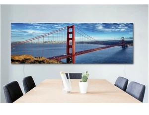 Pared de decoración de lona estampado de lona del puente Golden Gate de la bahía de San Francisco - Imagen 1 de 8