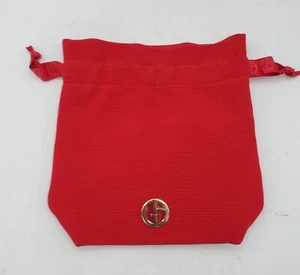 Giorgio Armani Beauty Red Drawstring Makeup Cosmetic Pouch Made Recycled Plastic - Picture 1 of 6