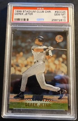1999 DEREK JETER STADIUM CLUB CHROME #SCC25 PSA 10 YANKEES (807) - Image 1 of 2