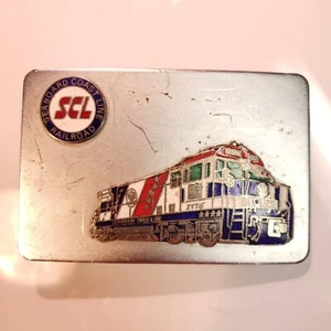 Vintage 3.30" Seaboard Coast Railroad Company Apparel Belt Buckle Silver Tone - Picture 1 of 5